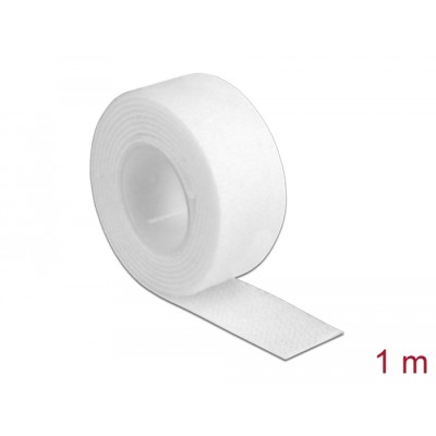 Delock Hook-and-loop tape on roll L 1 m x W 20 mm white