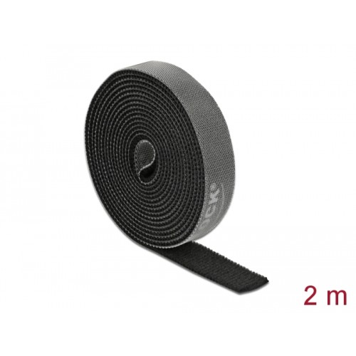 Delock Hook-and-loop tape on roll L 2 m x W 15 mm black