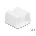 Delock Cable holder clip 2 pieces white