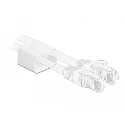 Delock Cable holder clip 2 pieces white 2