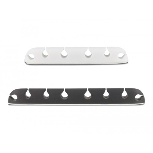 Delock Cable holder self-adhesive combo set 4 pieces black / white