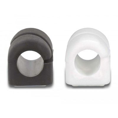 Delock Cable holder self-closing and self-adhesive 3 pieces black / white 2