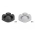 Delock Cable holder cross-shaped self-adhesive 4 pieces black / grey