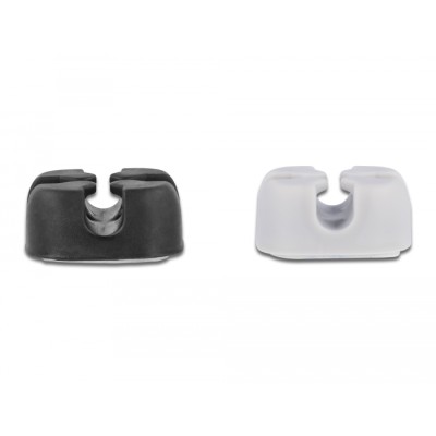 Delock Cable holder cross-shaped self-adhesive 4 pieces black / grey 2