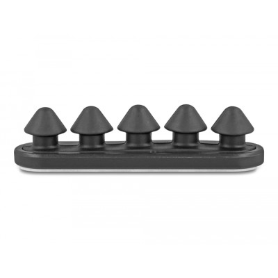 Delock Cable holder with 5 feed-throughs self-adhesive black set 2 pieces 2
