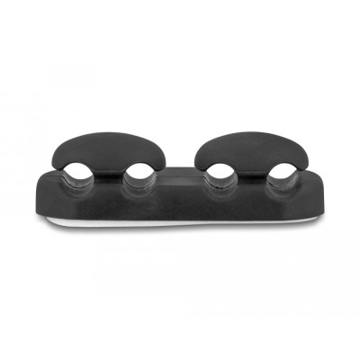 Delock Cable holder with 4 feed-throughs self-adhesive black set 2 pieces 2