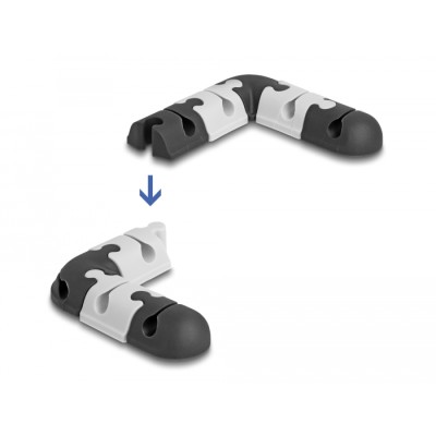 Delock Cable holder self-adhesive modular set 9 pieces black / grey 2
