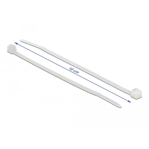 Delock Cable ties transparent L 100 x W 2.5 mm 100 pieces