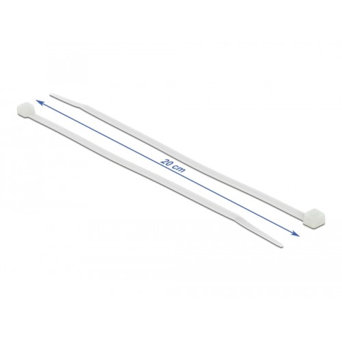 Delock Cable ties transparent L 200 x W 3.6 mm 100 pieces