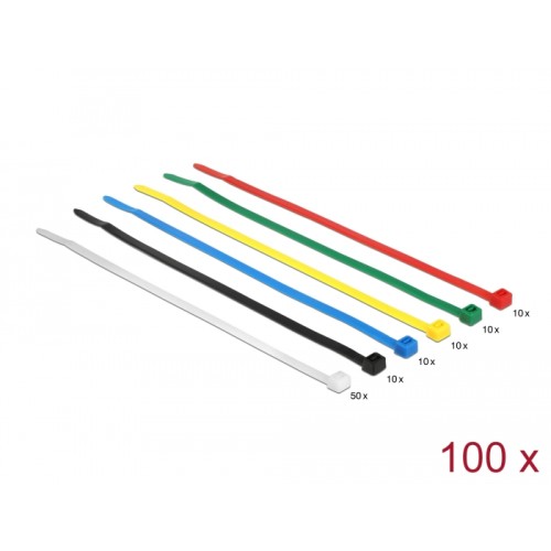 Delock Cable ties coloured L 200 x W 3.6 mm 100 pieces