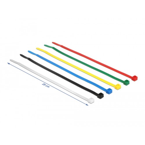 Delock Cable ties coloured L 200 x W 3.6 mm 100 pieces