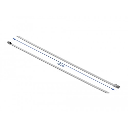 Delock Cable ties stainless steel L 150 x W 4.6 mm 20 pieces