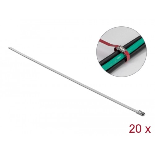 Delock Cable ties stainless steel L 350 x W 4.6 mm 20 pieces