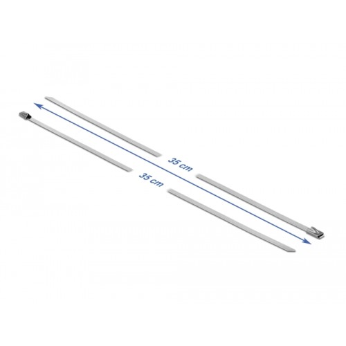 Delock Cable ties stainless steel L 350 x W 4.6 mm 20 pieces