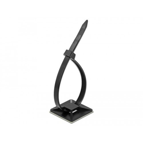 Delock Cable Tie Mount 40 x 40 mm with Cable Tie L 250 x W 7.2 mm black