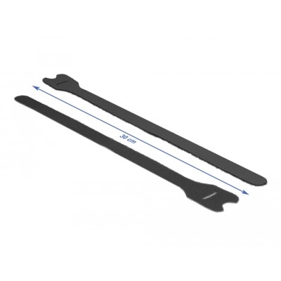 Delock Hook-and-loop fasteners L 300 mm x W 12 mm 10 pieces black 2