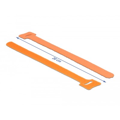 Delock Hook-and-loop fasteners L 200 mm x W 12 mm 10 pieces orange 2
