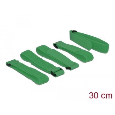 Delock Hook-and-loop fasteners L 300 mm x W 20 mm 5 pieces with loop green