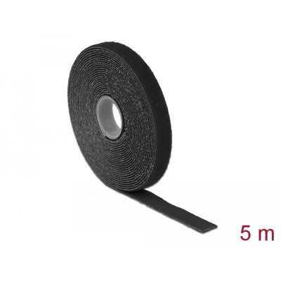 Delock Hook-and-loop tape on roll L 5 m x W 13 mm black