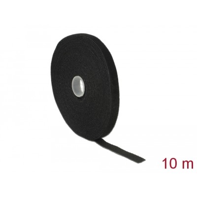 Delock Hook-and-loop tape on roll L 10 m x W 13 mm black