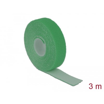 Delock Hook-and-loop tape on roll L 3 m x W 20 mm green