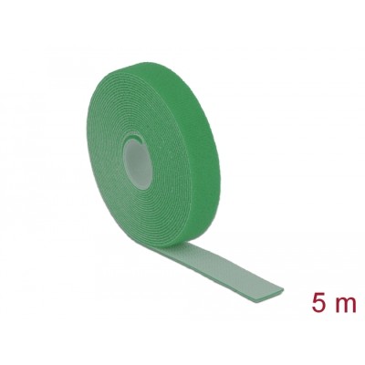 Delock Hook-and-loop tape on roll L 5 m x W 20 mm green