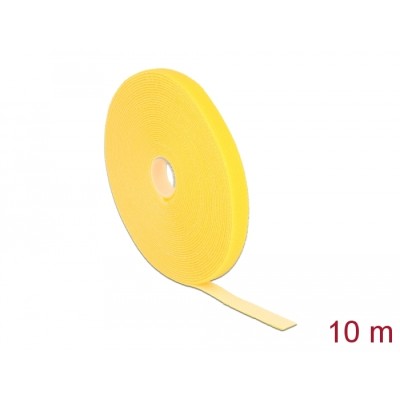 Delock Hook-and-loop tape on roll L 10 m x W 13 mm yellow