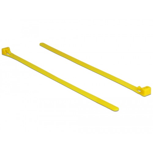 Delock Cable ties reusable heat-resistant L 200 x W 7.5 mm 100 pieces yellow