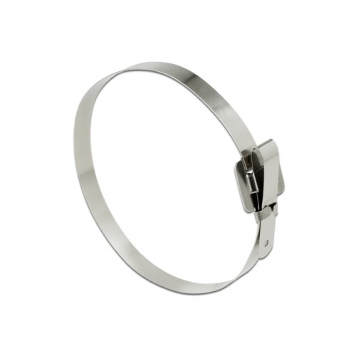 Delock Cable tie stainless steel reusable with folding clasp L 250 x W 10 mm 10 pieces