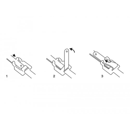 Delock Cable tie stainless steel reusable with folding clasp L 600 x W 10 mm 10 pieces
