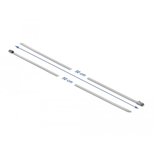 Delock Stainless Steel Cable Ties L 500 x W 4.6 mm 10 pieces