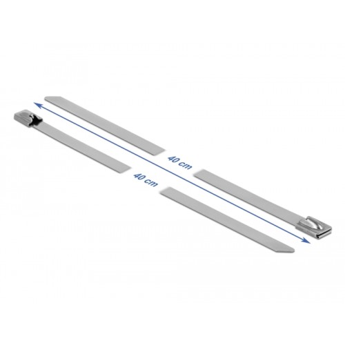 Delock Stainless Steel Cable Ties L 400 x W 7.9 mm 10 pieces