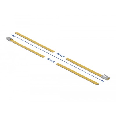 Delock Stainless Steel Cable Ties L 400 x W 4.6 mm yellow 10 pieces 2