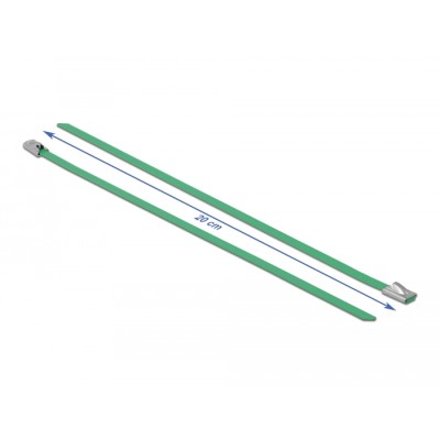 Delock Stainless Steel Cable Ties L 200 x W 4.6 mm green 10 pieces 2