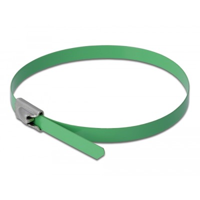 Delock Stainless Steel Cable Ties L 300 x W 4.6 mm green 10 pieces 2