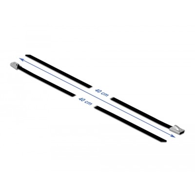 Delock Stainless Steel Cable Ties L 400 x W 4.6 mm black 10 pieces 2