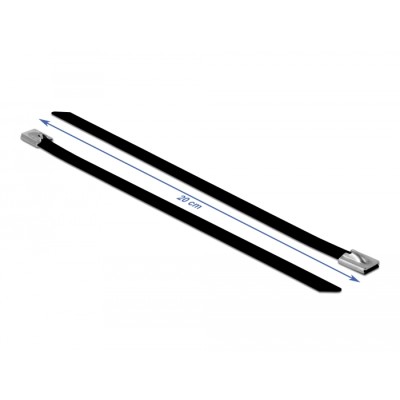 Delock Stainless Steel Cable Ties L 200 x W 7.9 mm black 10 pieces 2