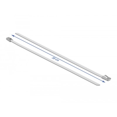 Delock Stainless Steel Cable Ties L 200 x W 4.6 mm white 10 pieces 2