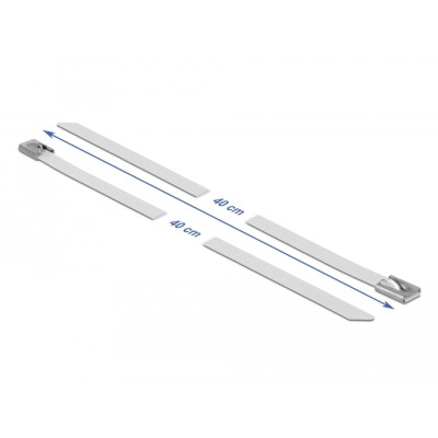 Delock Stainless Steel Cable Ties L 400 x W 7.9 mm white 10 pieces 2