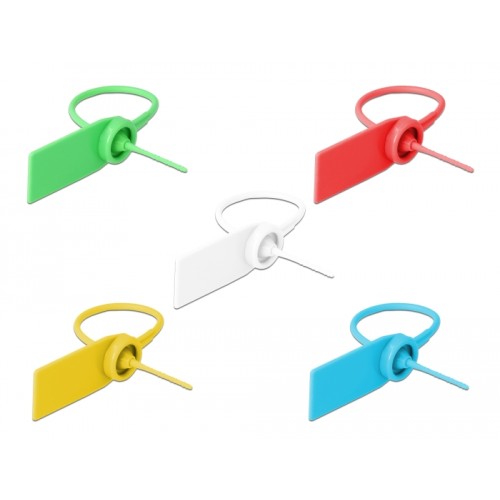 Delock Cable Ties with label tap L 180 x W 2.5 mm 10 pieces assorted colors