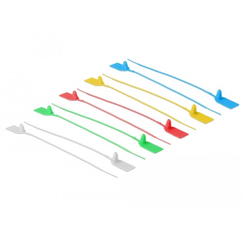 Delock Cable Ties with label tap L 250 x W 2.7 mm 10 pieces assorted colors