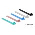 Delock Silicone Cable Ties reusable 10 pieces assorted colors