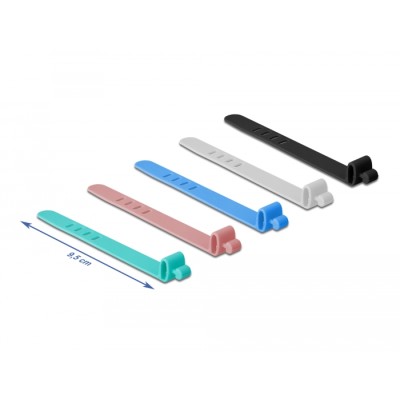 Delock Silicone Cable Ties reusable 10 pieces assorted colors 2