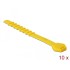Delock Silicone Cable Ties reusable 10 pieces yellow