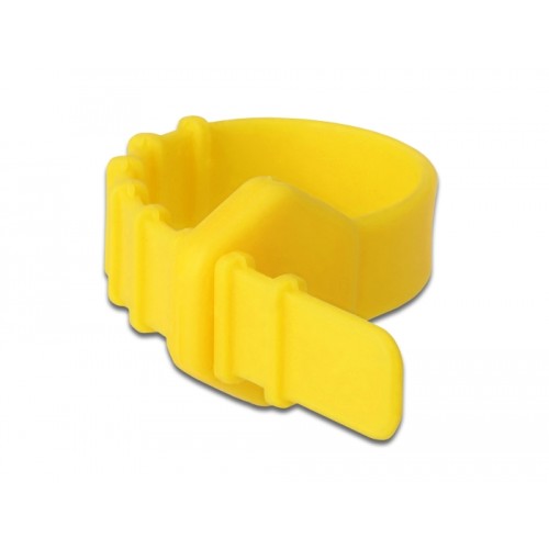 Delock Silicone Cable Ties reusable 10 pieces yellow