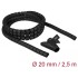 Delock Spiral Hose with Pull-in Tool 2.5 m x 20 mm black