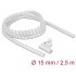 Delock Spiral Hose with Pull-in Tool 2.5 m x 15 mm white
