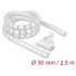Delock Spiral Hose with Pull-in Tool 2.5 m x 30 mm white