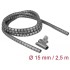 Delock Spiral Hose with Pull-in Tool 2.5 m x 15 mm grey