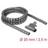Delock Spiral Hose with Pull-in Tool 2.5 m x 20 mm grey